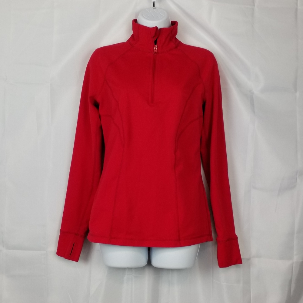 Women's Red Quarter-Zip Jacket